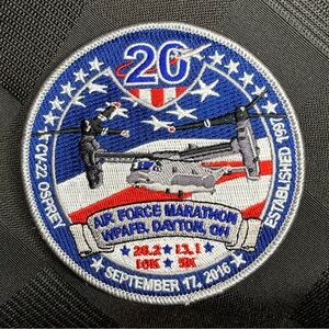 2016 Air Force Marathon Patch CV-22 Osprey USAF